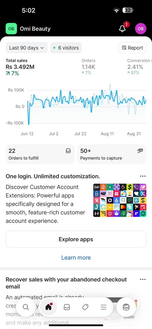 Omi Beauty — last 90 days