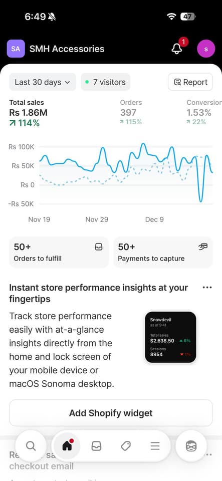 SMH Accessories — verified results screenshot