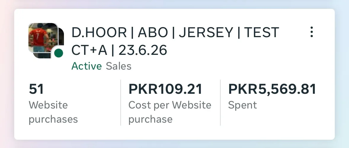 Meta Ads results screenshot