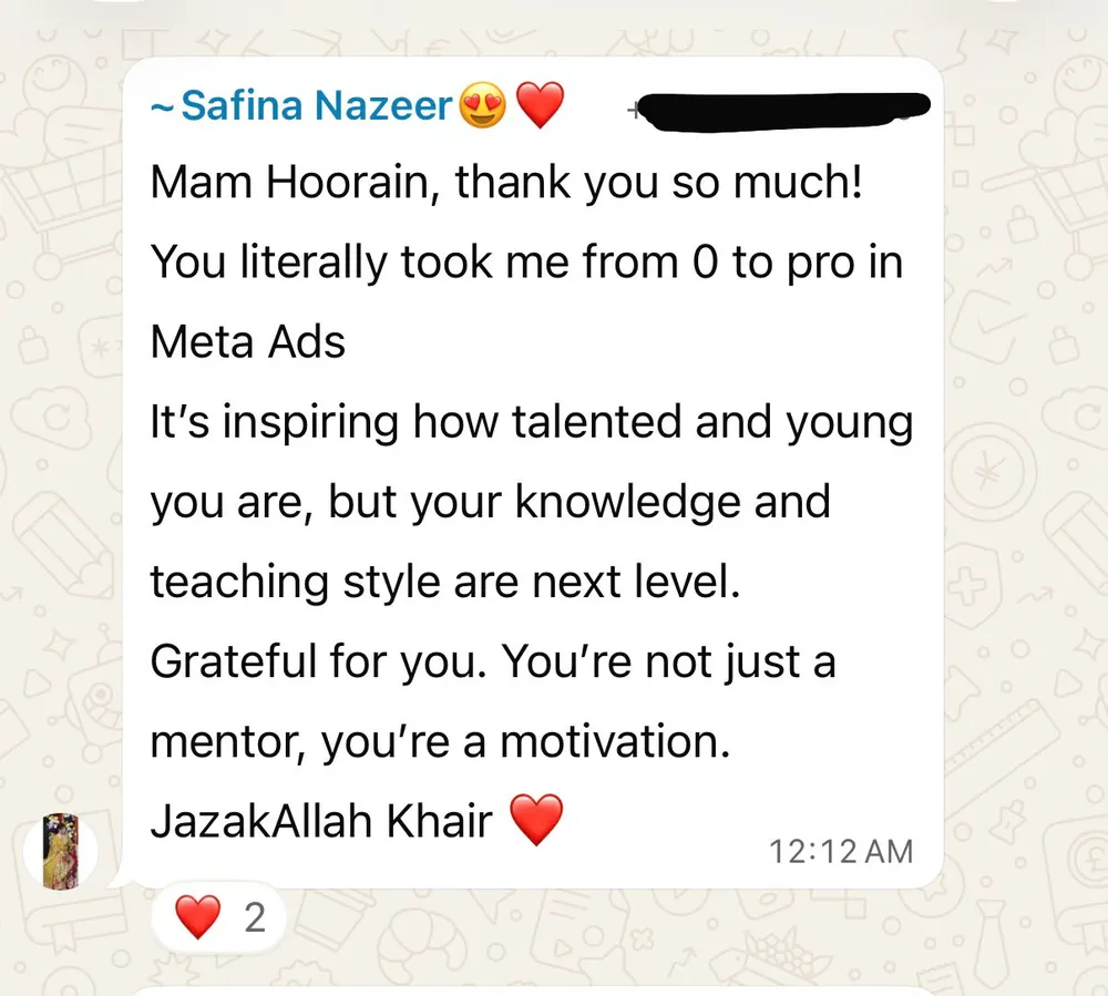 Student review screenshot